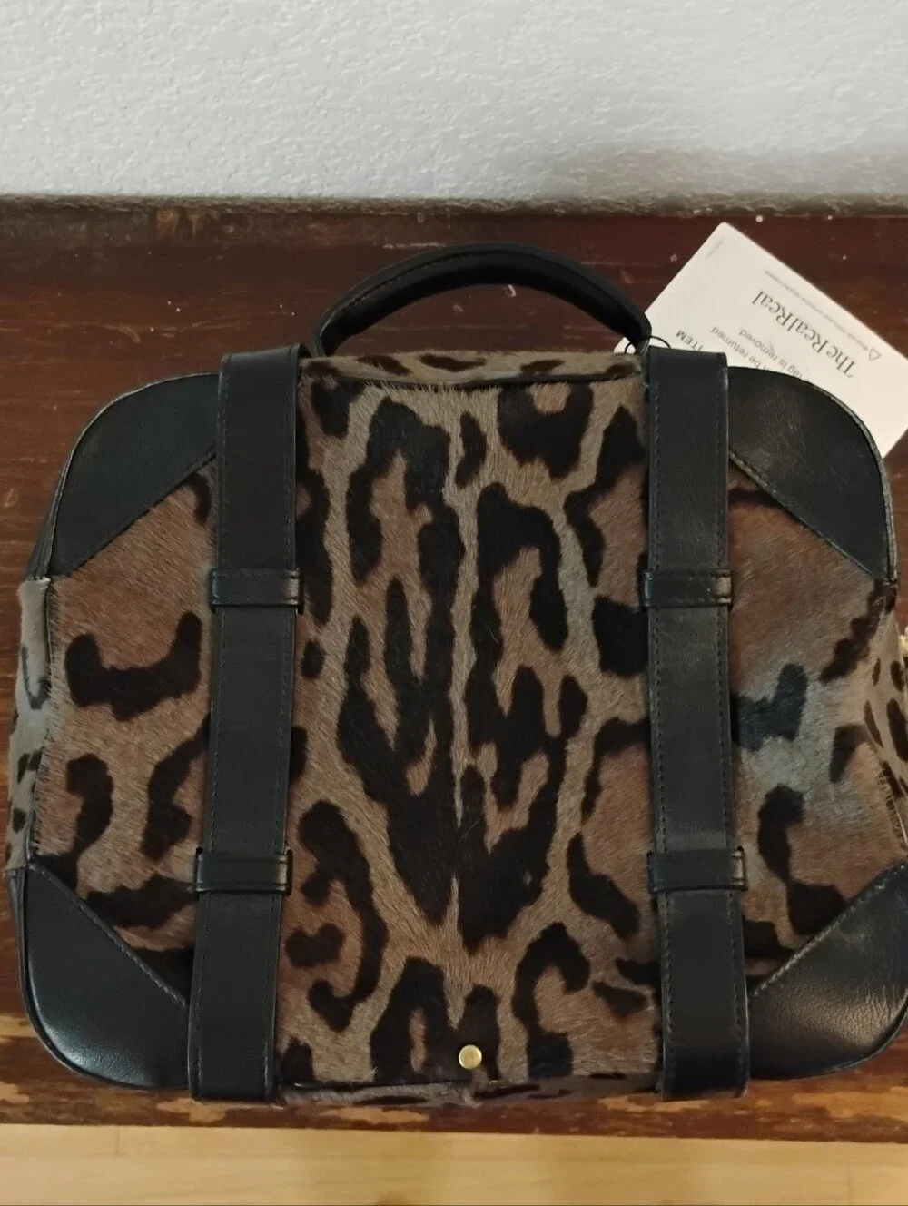 Jerome Dreyfuss Sam Leopard Top Handle Satchel